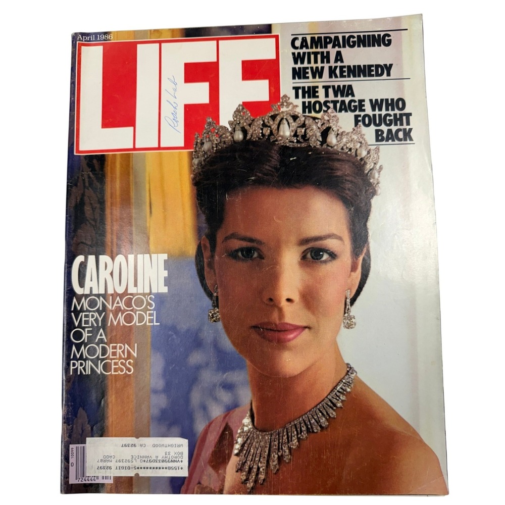 Vintage Life Magazine April 1986 Princess Caroline Monaco Kennedy TWA Hostage